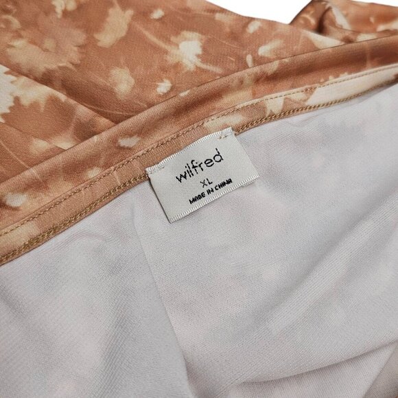 Aritzia Wilfred Hour Long Sleeve Shirt  Size XL Crew Neck Stretch Jersey Floral - Picture 5 of 7